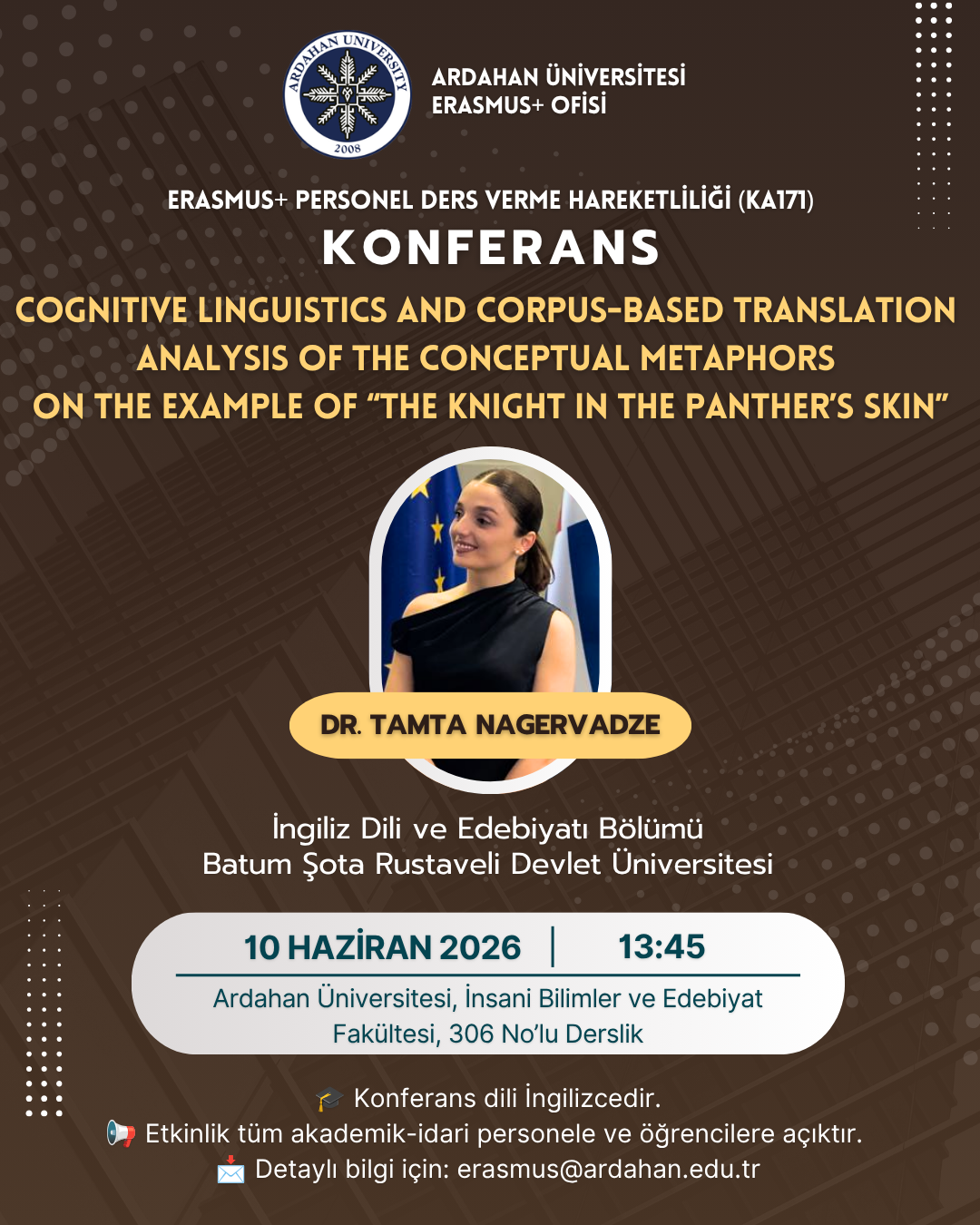  Erasmus KA171 STA Conference: Cognitive Linguistics and Corpus-Based Translation Analysis of the Conceptual Metaphor…