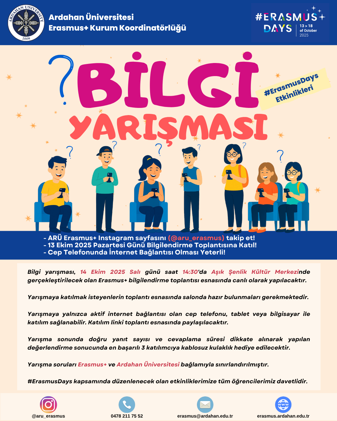 Erasmus+ Öğrenci Bilgi Yarışması
