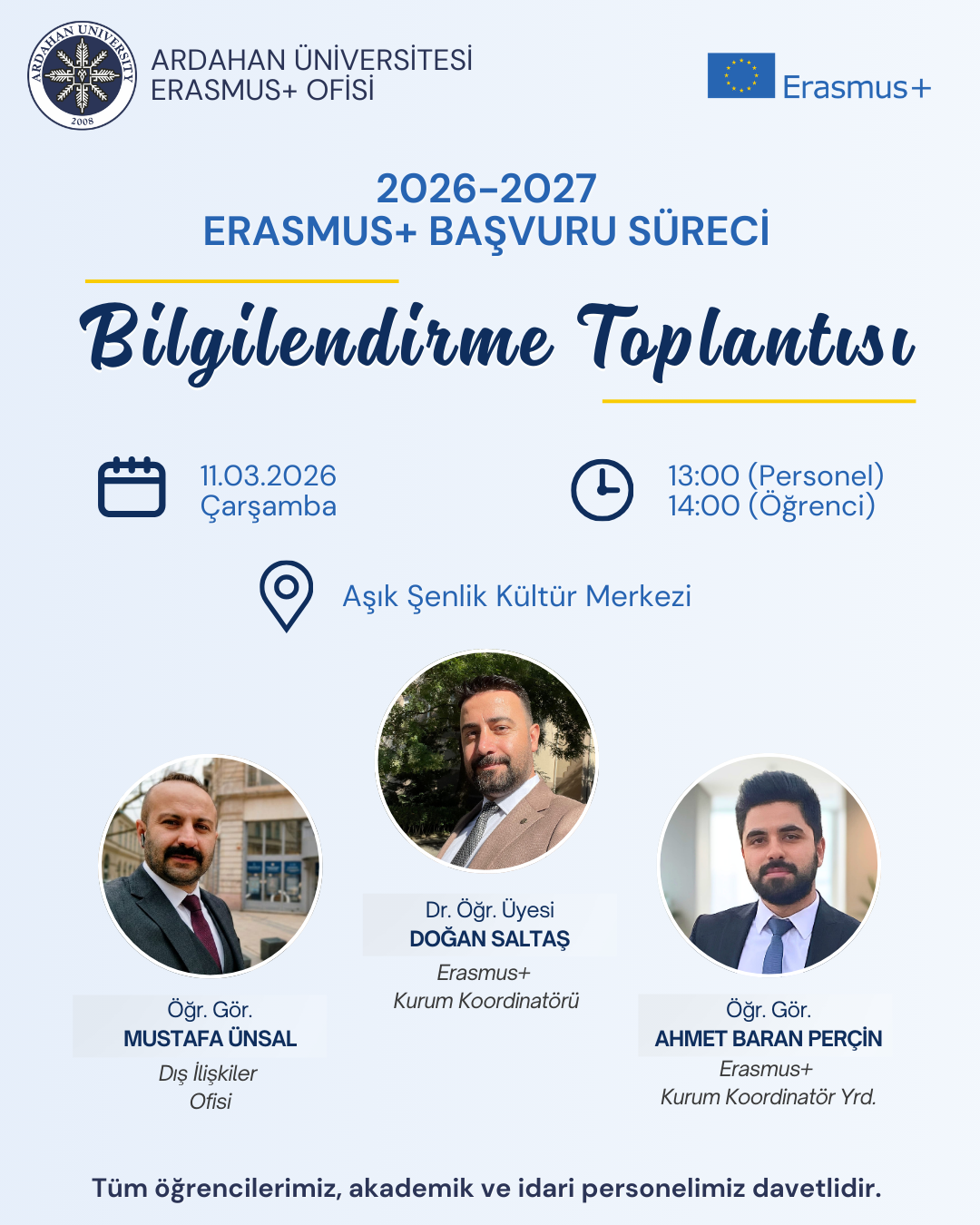 Erasmus+ 2026-2027 Başvuru Dönemi Bilgilendirme Toplantısı