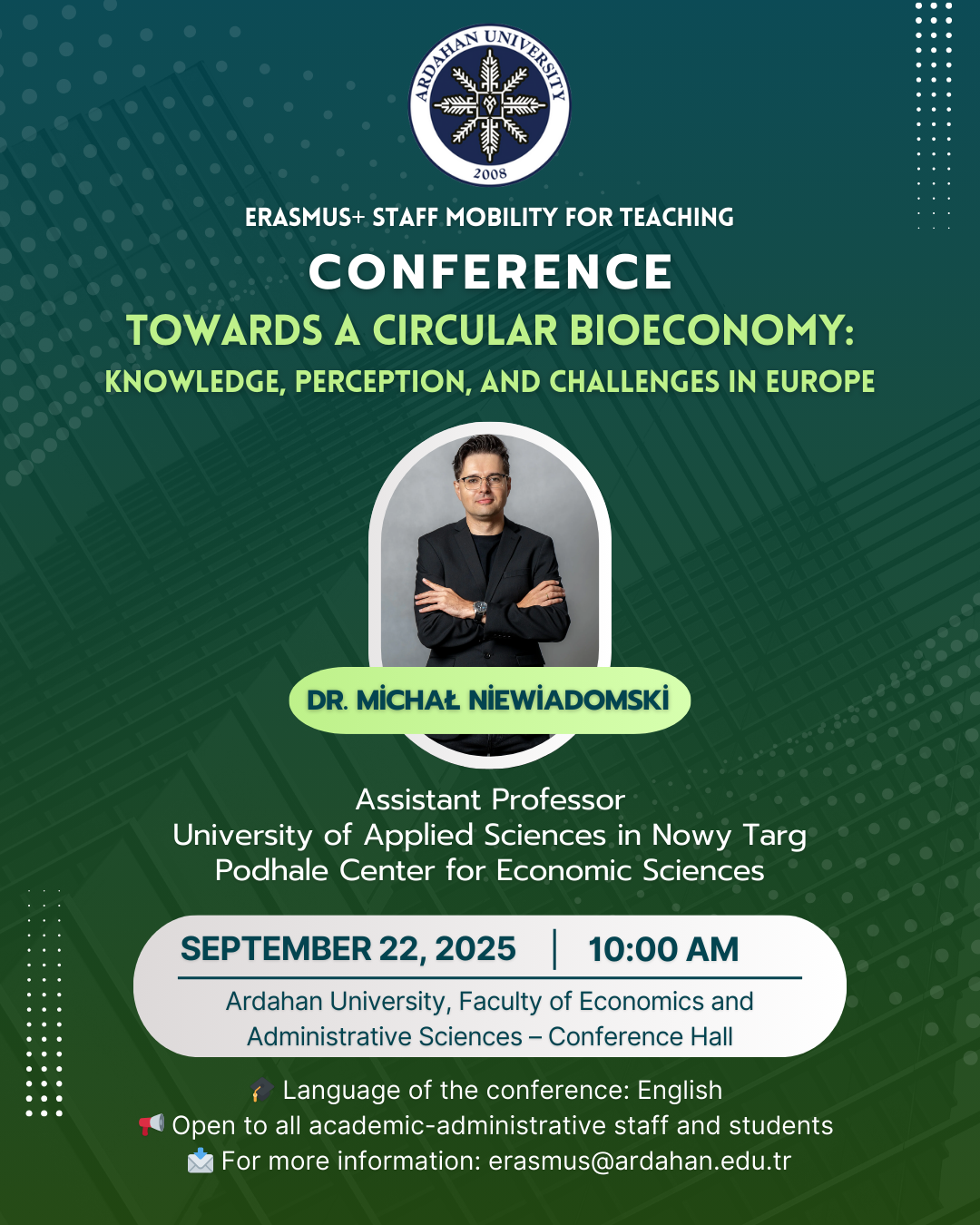 Erasmus STA Conference: Towards a circular bioeconomy: knowledge, perception and challenges in Europe